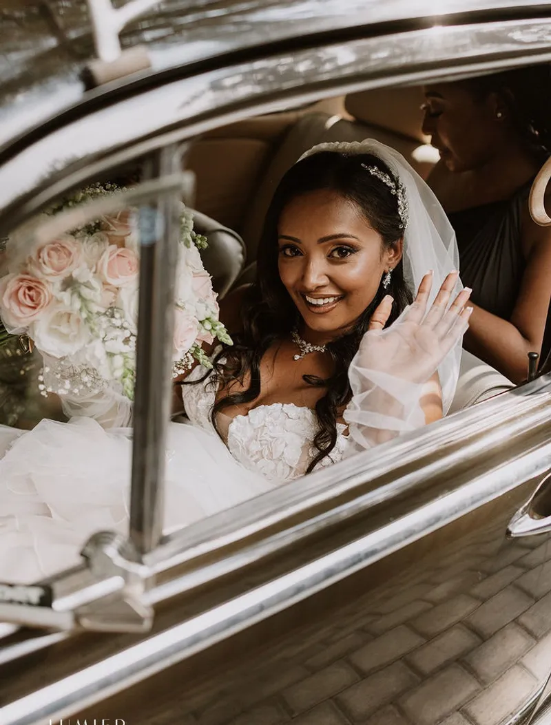 Bridal makeup detail
